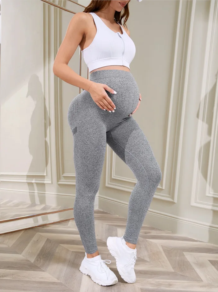 Women\'s Maternity Leggings Over The Belly Pregnancy Yoga Pants Active Wear Workout Leggings