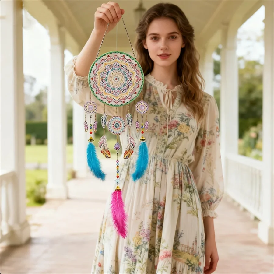 

diy Dream Catcher Flower Diamond Painting 5d Diamond Painting Handicraft Living Room Decoration Painting Diamond Embroidery