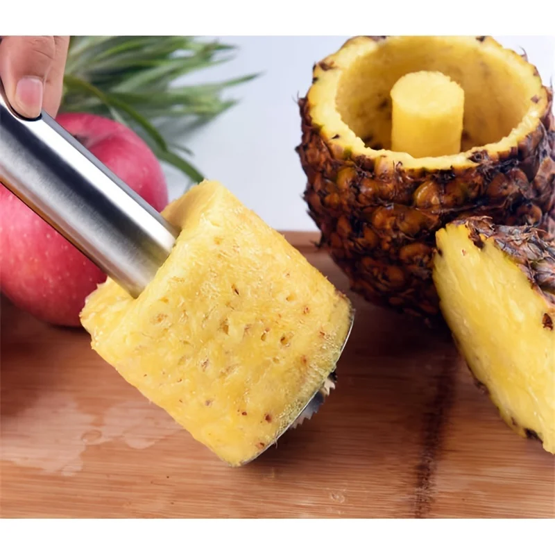 1pc, Stainless Steel Pineapple Corer and Slicer - Effortlessly Core and Slice Pineapples - Perfect for Outdoor Use