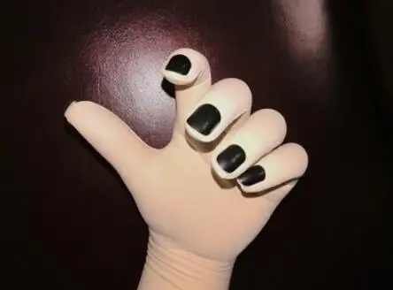 

Luxury Customized Kigurumi Flesh/ Pink Flesh Zentai Gloves With Fake Nails Art Service