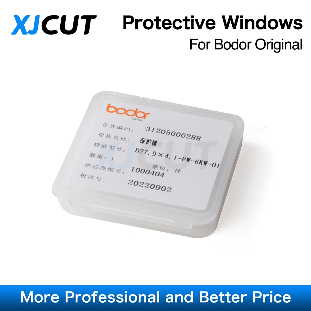 XJCUT 10 pz/lotto Bodor Original Protective Windows 27.9x4.1 30x5 37x7 lente Laser a fibra per testa di taglio Laser a fibra Bodor