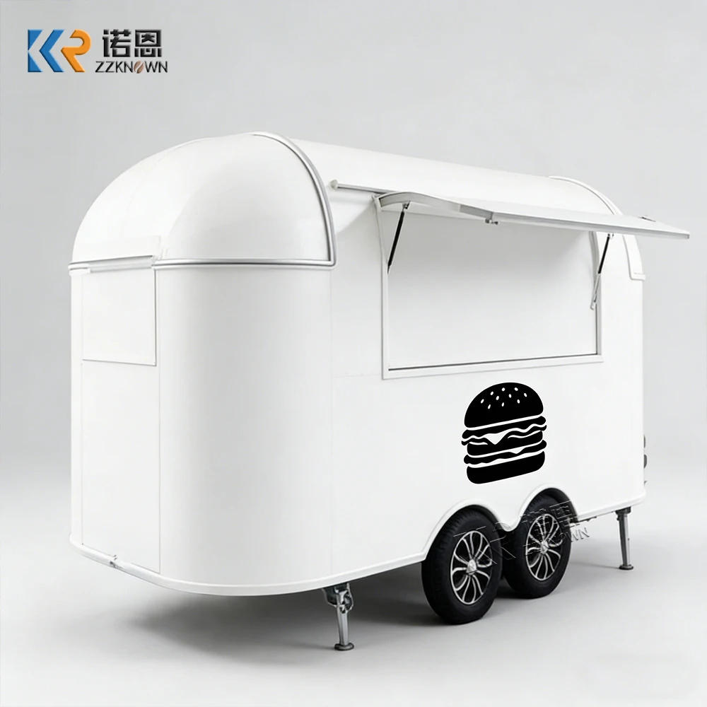 2026 New Design Mobile Food Truck Dual Axle Food Trailer with Refrigeration Cooking Equipment for Coffee Shop