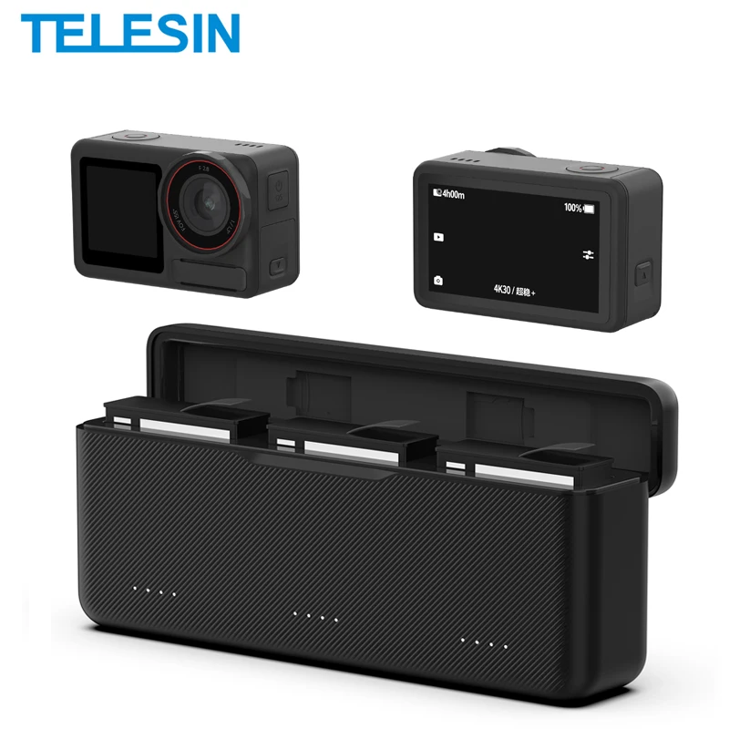 �y�Z�[�����zTELESIN 18W PD�}���[�d�� DJI OSMO Action 6 5pro OSMO 360 TF�J�[�h3�X���b�g�o�b�e���[�|�P�b�g�[�d���[�{�b�N�X