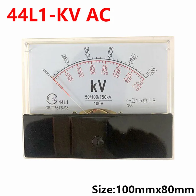 44l1 100V input analog AC voltmeter high voltage meter 3KV 6kV 10kV 20kV 50kV 70kv 100kV cannot directly use 80 * 100mm multi ra