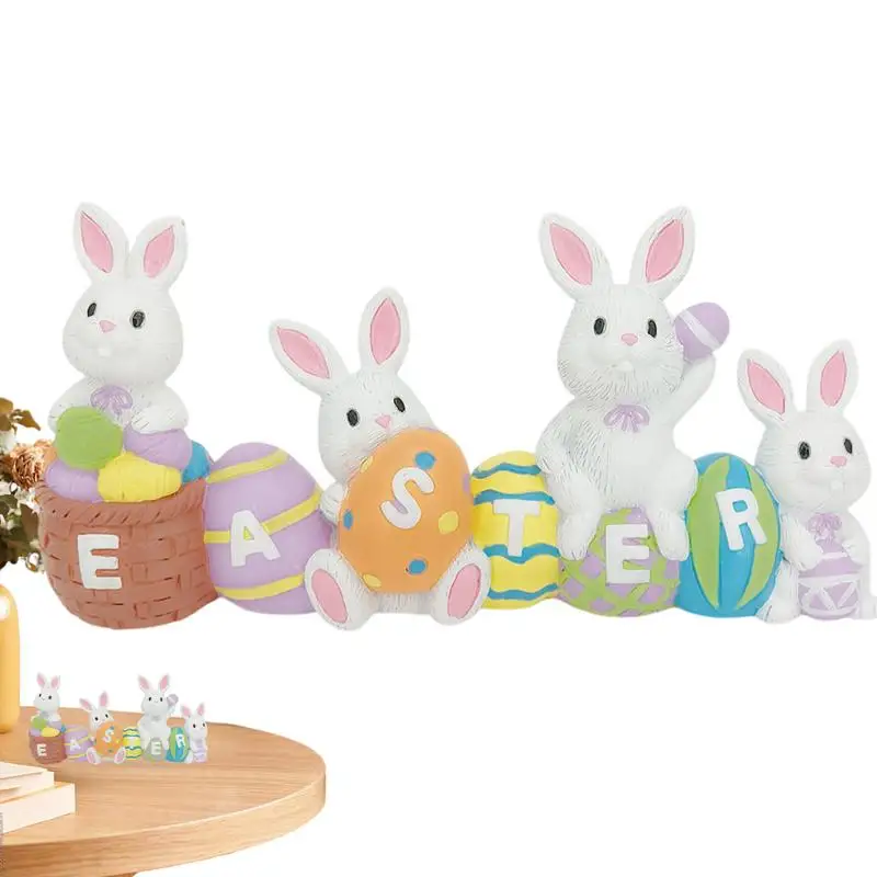 

Пасхальный кролик, декоративная фигурка, статуя кролика из смолы, пасхальный кролик, садовые статуи, милый кролик, декор для Пасхи, весны, дома, сада, учебы