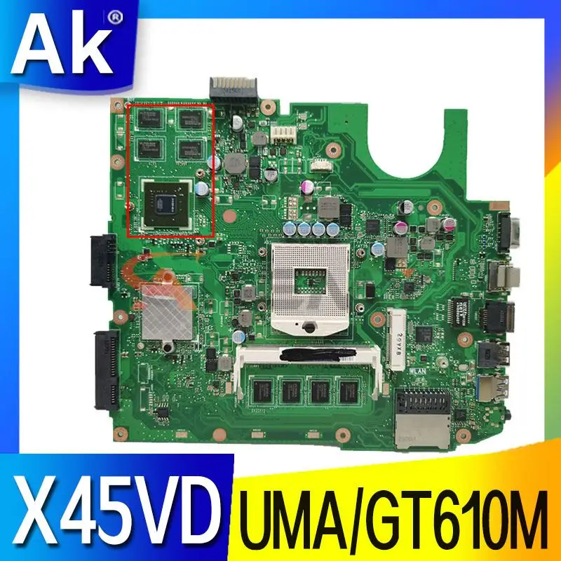 Placa base X45VD para portátil ASUS X45V, placa base X45C, placa base integrada rev2.0, prueba X45VD