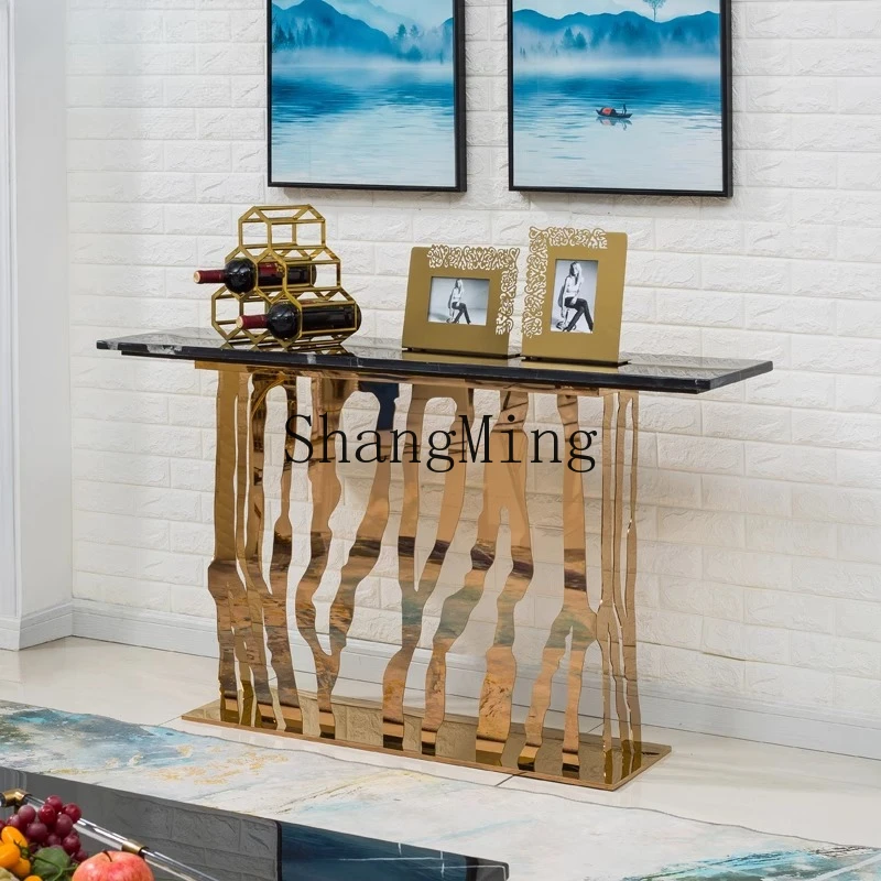 

CL marble entrance table against the wall entrance table modern simple view table strip case living room partition narrow
