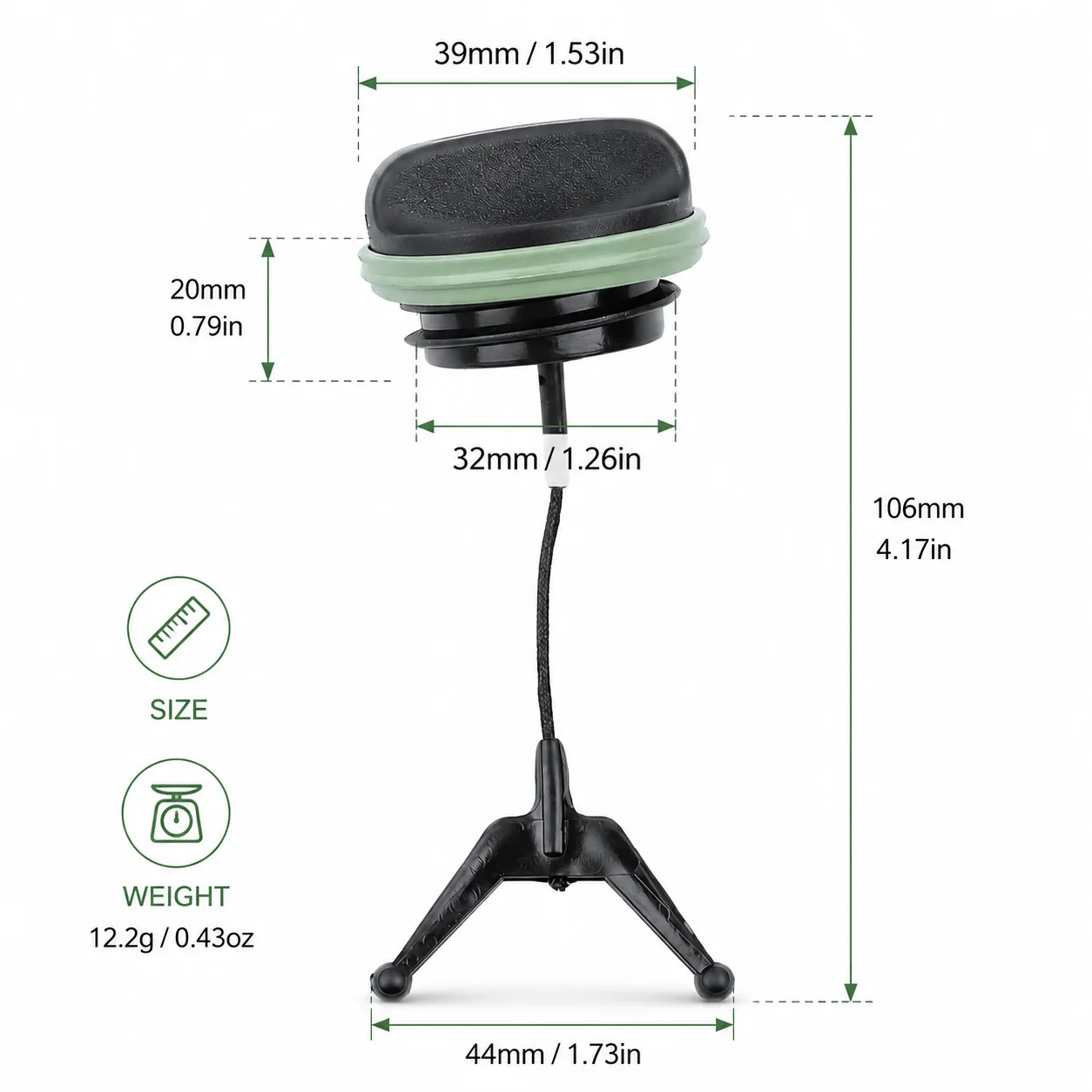 2Pcs Fuel Tank Cap Oil Cap Green Rim Replacement For Husqvarna 181 261 262 357XP 445 460 375 375K 537215202 537 21 52 02 Parts view 6