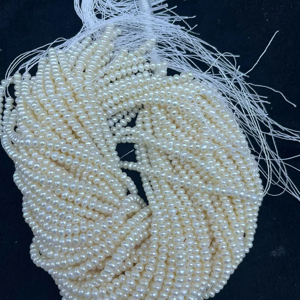 

4-5mm Bread-Shaped Beads High-Quality Natural Pearl Semi-Finished Beads for Jewelry Making DIY Necklace Bracelet Accessories