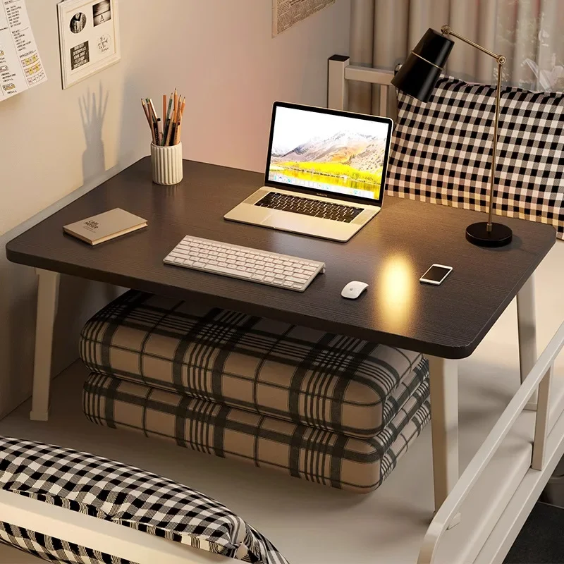 Foldable dormitory lazy computer desk bedroom bay window small table student upper bunk study writing table