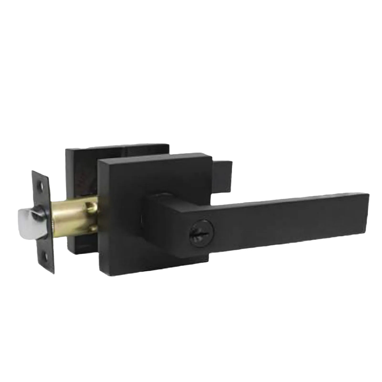 

Aluminum Alloy Privacy Door Handle Lock Interior Lever Door Handle Rust Resistant for Bathroom Bedroom Doors