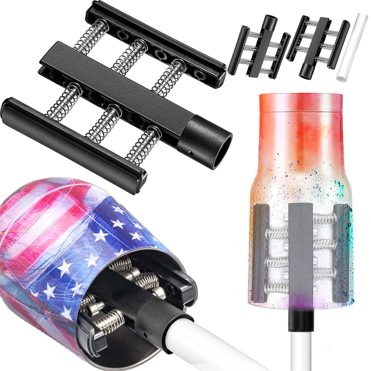 ABXHH Insertos para Tumbler Turner, Soporte de Insertos de Espuma para Vaso Ajustable para Máquina Tumbler Turner, Paquete de 2