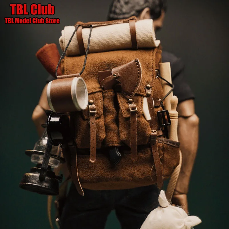 IBag 2 Colors 1/6 Scale Soldier Camping Backpack Wooden Pier Kerosene Lamp Outdoor Camp Multi Styles Accessory 12