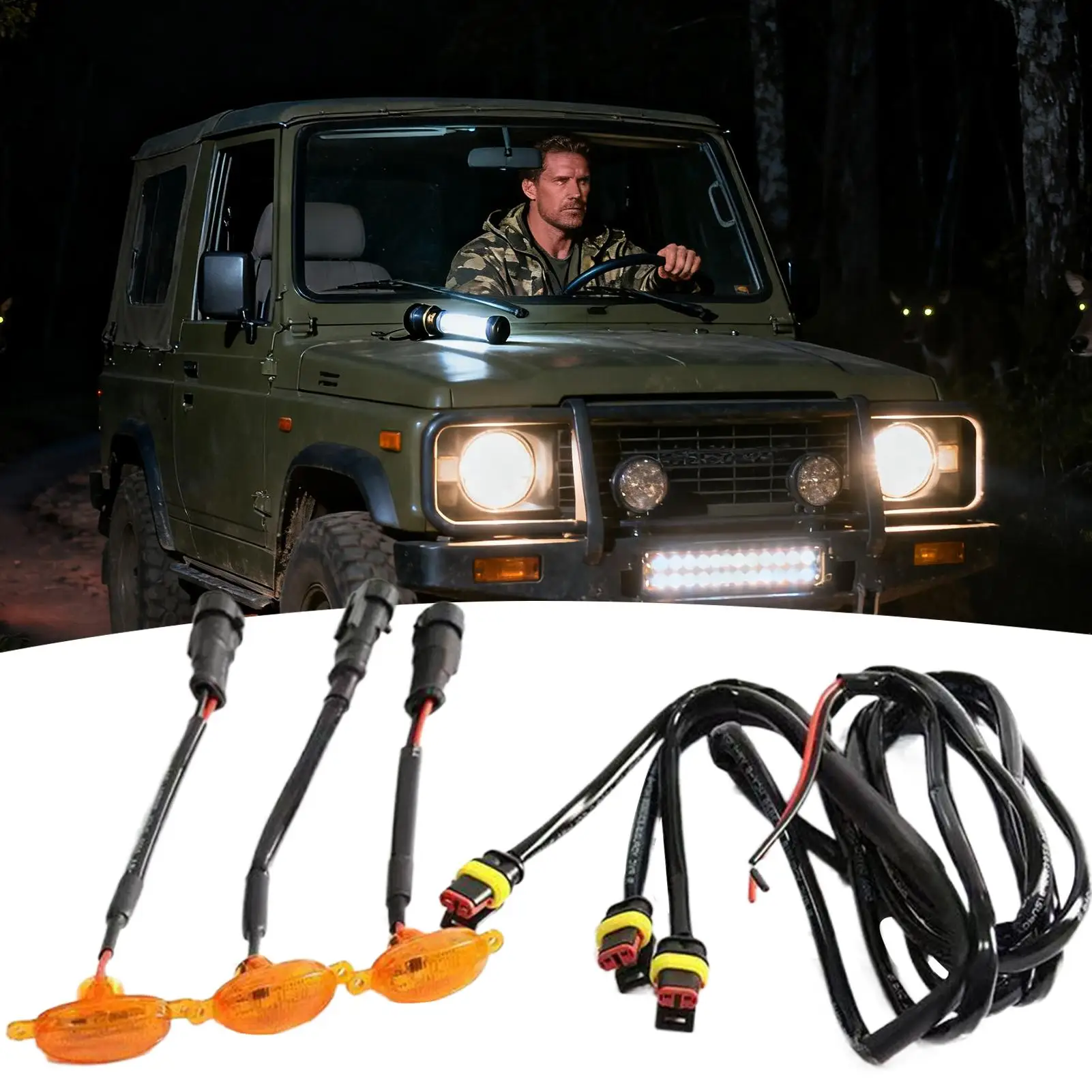 

Для Ford F-150 Автомобильная передняя решетка, безопасная вождение, внешняя лампа, ярко-желтые светодиодные фонари для передней части автомобиля, кемпинга, путешествий