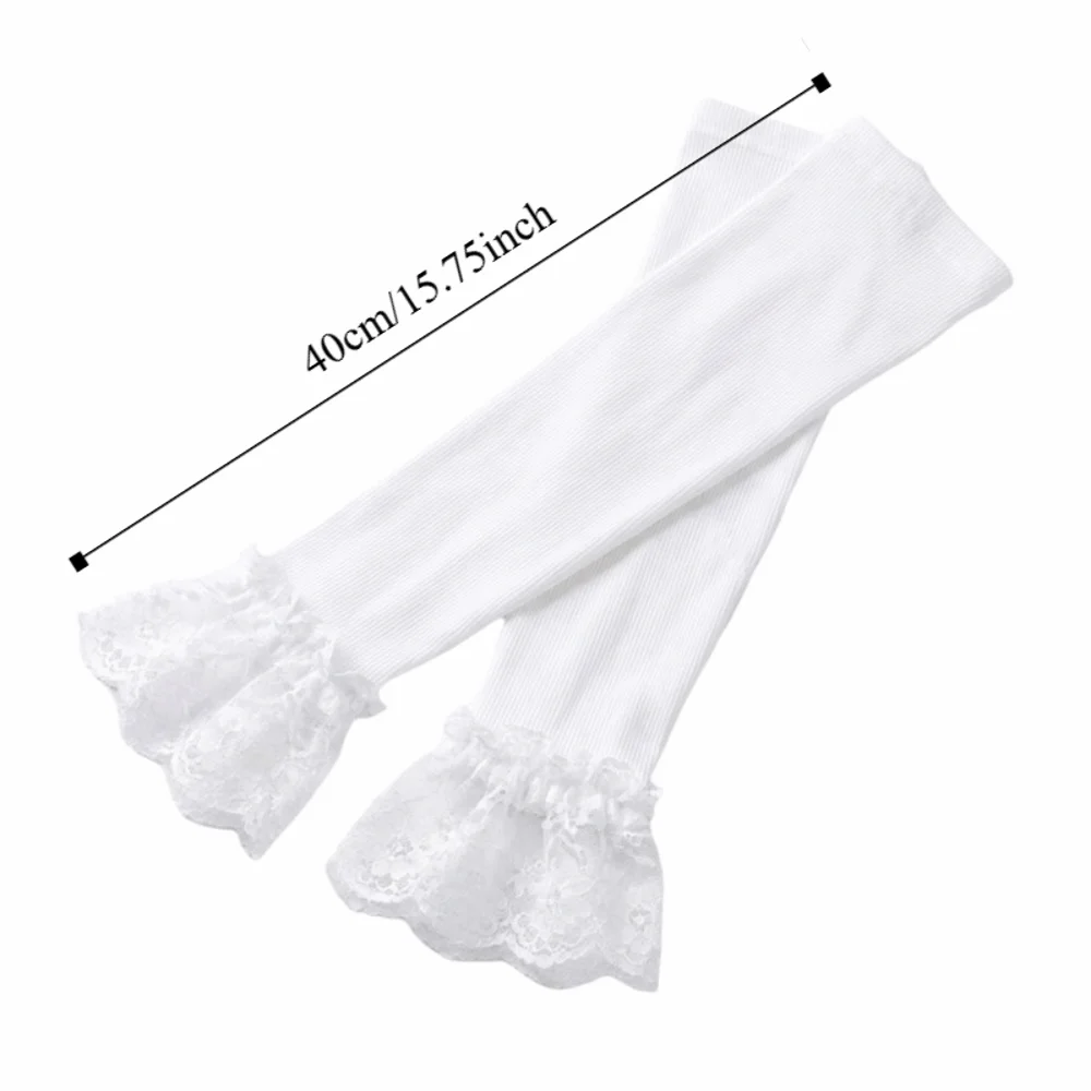 Lace Flower Womens Sleeve Y2K Long Style Sun Protection Arm Sleeves Hollow Out Sun Protection Lace Fingerless Gloves view 6