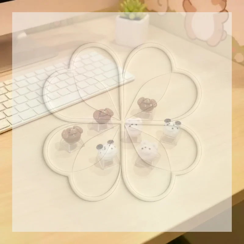 Cute 3D Animal Keycaps 10PCS DIY Creamy Style Cross Shaped Universal Fit for Office Mechanical Keyboard Desktop Decor