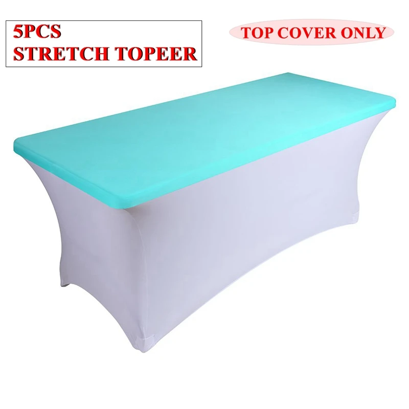 

Tiffany Color Spandex Table Topper Rectangle Stretch Tablecloth Cover Wedding Table Cloth Event Hotel Decoration