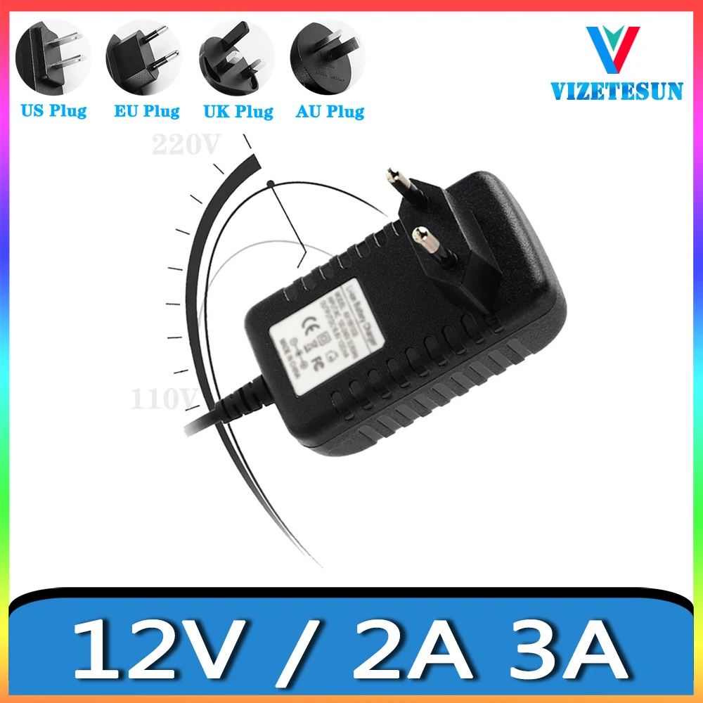 

12V 2A 3A LCD Monitor Power Adapter 12V 2000MA 3000MA DC 5.5*2.1MM Universal Voltage Stabilized Power Cord