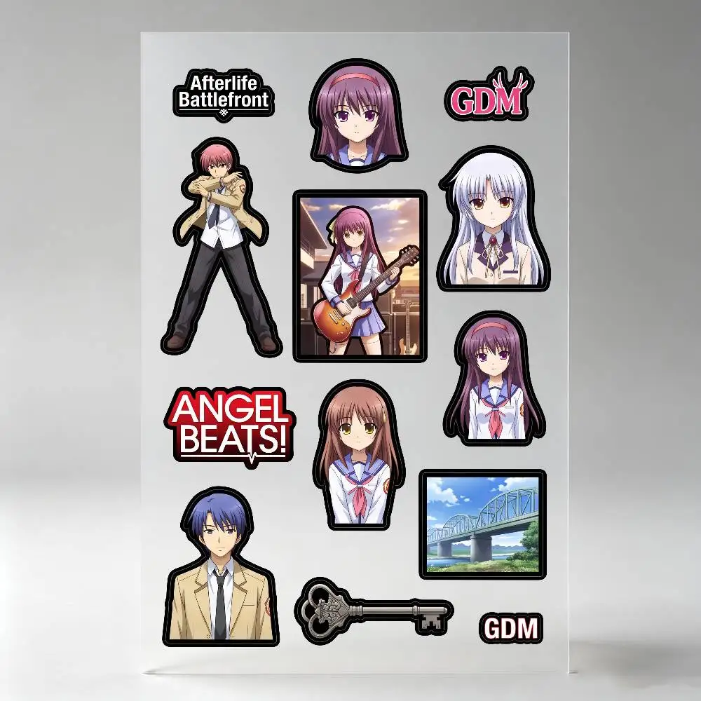 

Anime A-Angel B-Beats Stickers Auto Body Bumper Windows Motorcycle Laptop Walls Vinyl Decal Car Tuning Accessories