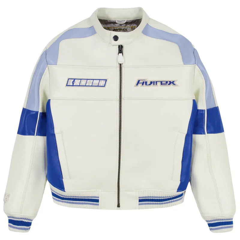 

Men's 100% Genuine Leather Jacket US Size Classic Racing Vintage Spring Autumn Coat