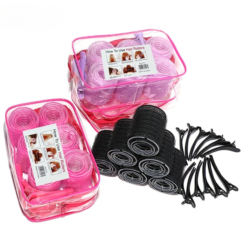 

30pcs/set Self Grip Heatless Hair Curling Roller Hair Curlers DIY Hair Styling Accessories For Women