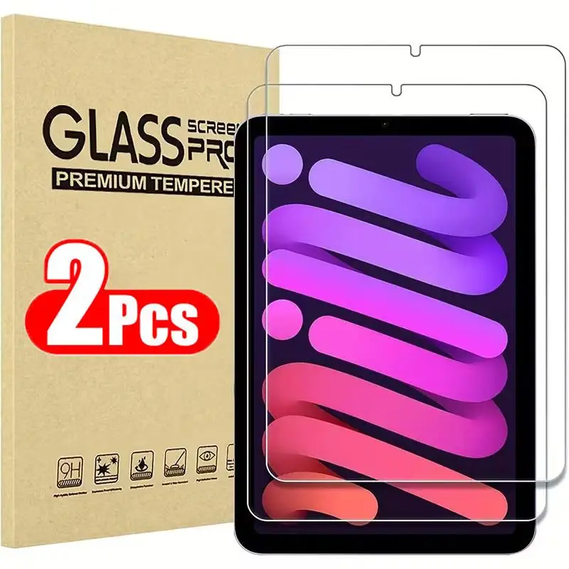2Pcs Tempered Glass Film for iPad 5 6 7 8 9 10 11 Air 1 2 3 4 5 6 7 Mini 6 7 Pro 12.9 Screen Protector