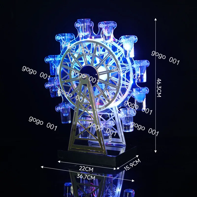 

Rechargeable LED Cup Holder - 12 Slot Light Up Shot Glass Rack for Bar KTV Party Commercial & Home Use