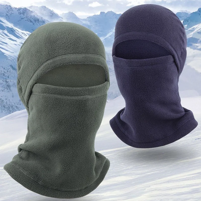 Winter Cycling Warm Balaclava Men Windproof Fleece Hat Mask North Full Face Neck Ski Hood Headbands Scarves Earflap Caps