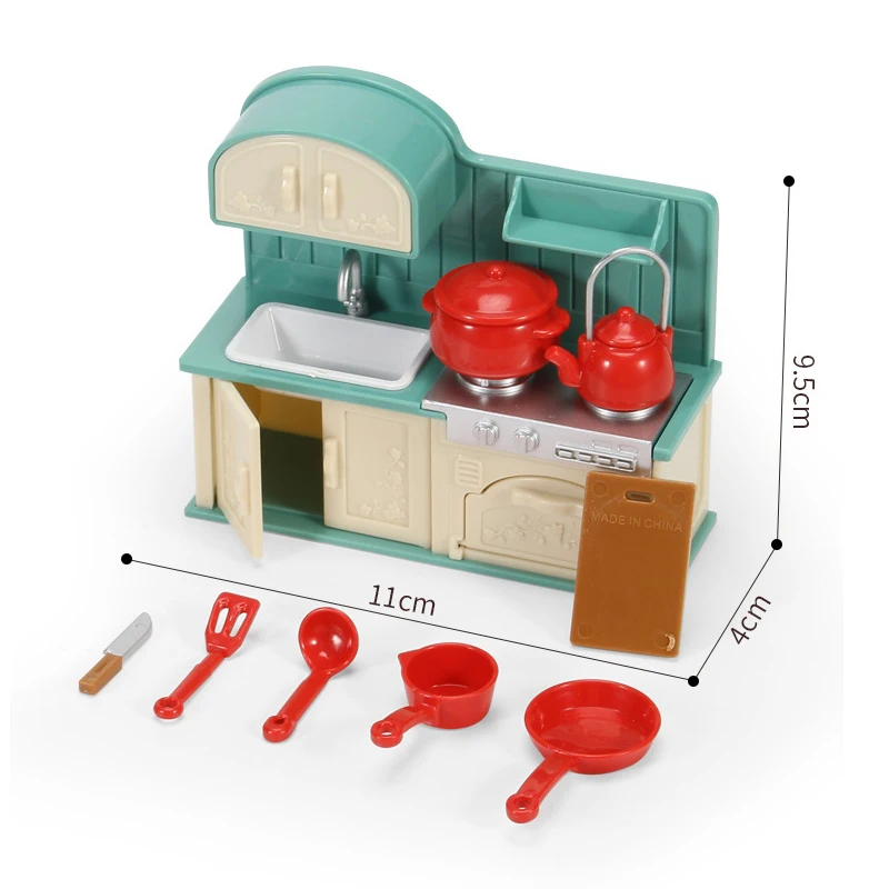 Miniatuur Meubels Pop Speelgoed 1:12 Familie Keuken Poppenhuis Gesimuleerde Speelgoed Set Voor Jongens Meisjes Mini Meubels Fantasiespel Geschenken