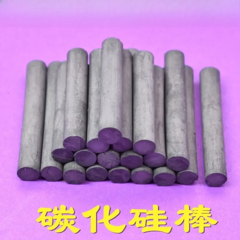 4-32mm Pressureless Sintering SiC Round Rod Carborundum Bar Carbofrax Nicalon