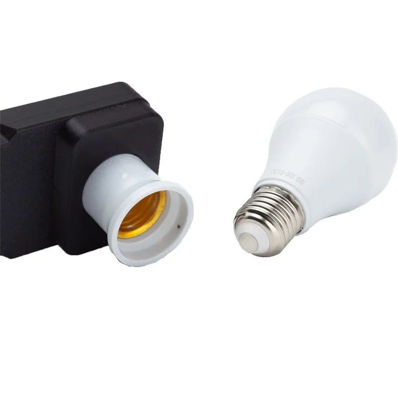 Bombilla LED portátil con enchufe E27 para batería de iones de litio Bosch de 18V, luz de trabajo LED de 5W, bombilla E27, luz de trabajo inalámbrica portátil