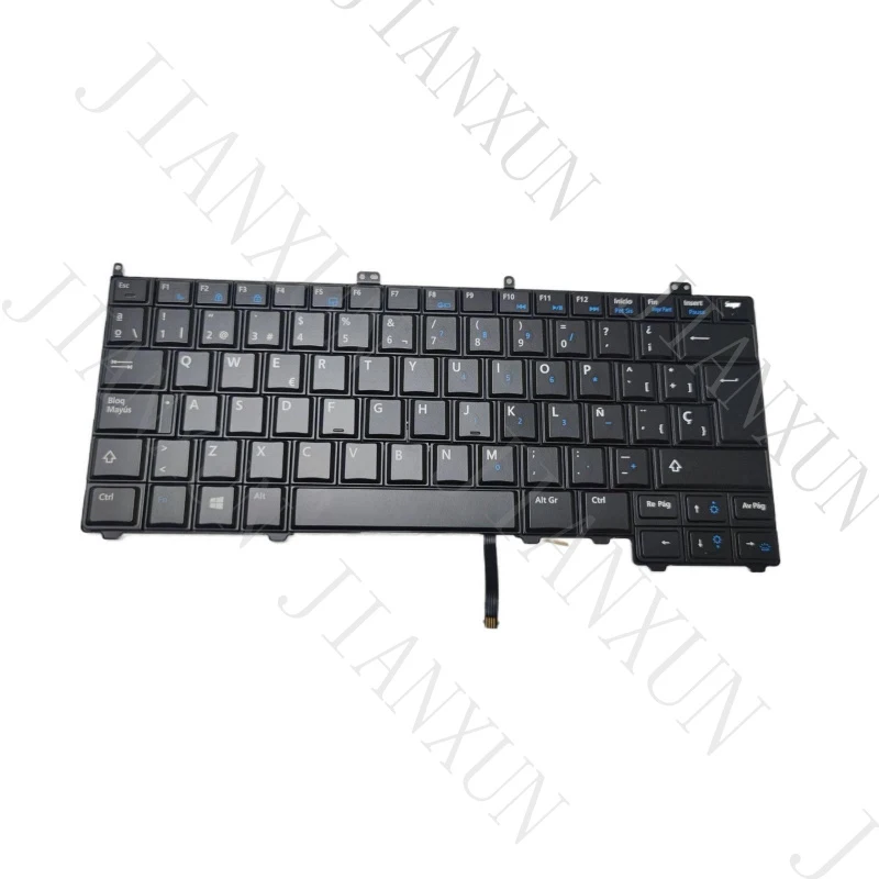 S+Spanish keyboard For Dell Latitude 12 7000 E7240 E7440 US backlit no point