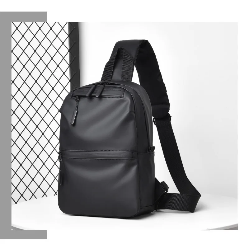 Borsa a tracolla da uomo borsa a tracolla Casual con cerniera in tinta unita di grande capacità borsa a tracolla Casual alla moda semplice alla moda personalità fresca nuovo