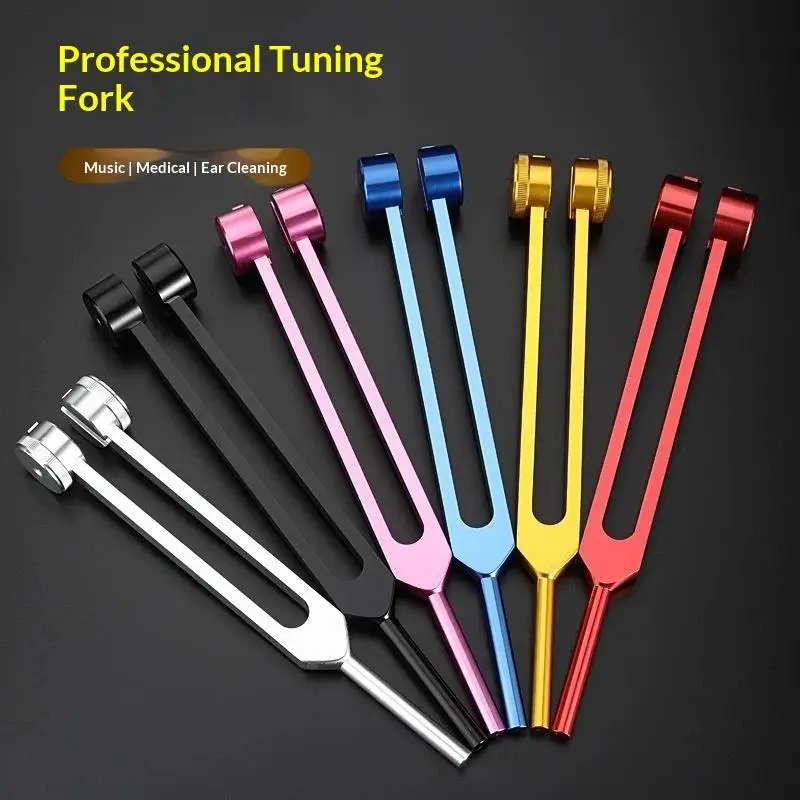 128 Hz Bio-Acoustic Tuning Fork Set Aluminium Alloy Sound Therapy Instrument for Chakra Balancing Spa Relaxation