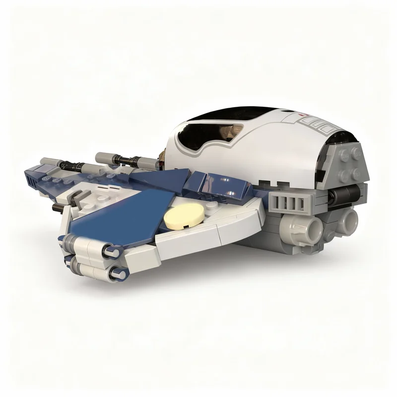 305pcs MOC Eta-2 Actis-Class Interceptor Blue Star Battle Model Toys Building Blocks Construction Christmas Gift Collection