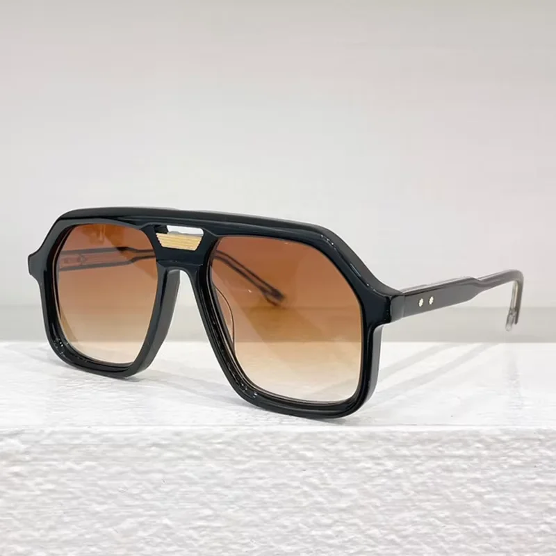 

Double Bridge Acetate Square Sunglasses for Men and Women High Quality Vintage Handmade in Japan Luxury UV400 Outdoor Eyeglasses