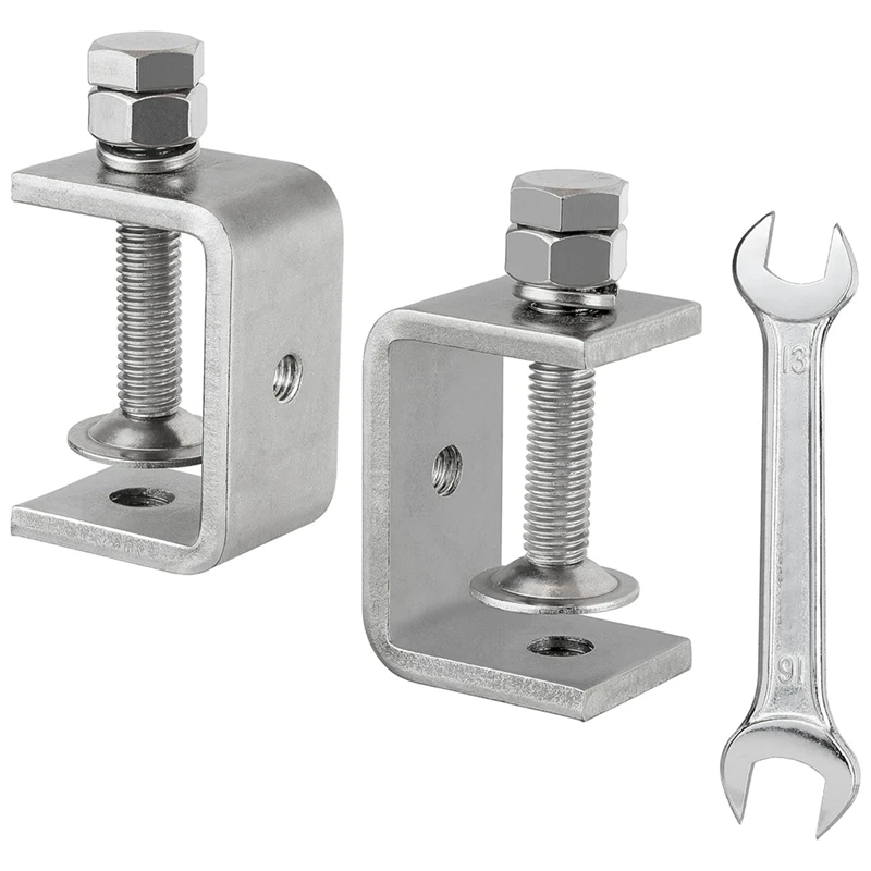 2 Piece Tiger Clamp Woodworking Clamp Silver Heavy Duty C Clamps For Woodworking, Welding-45Mm