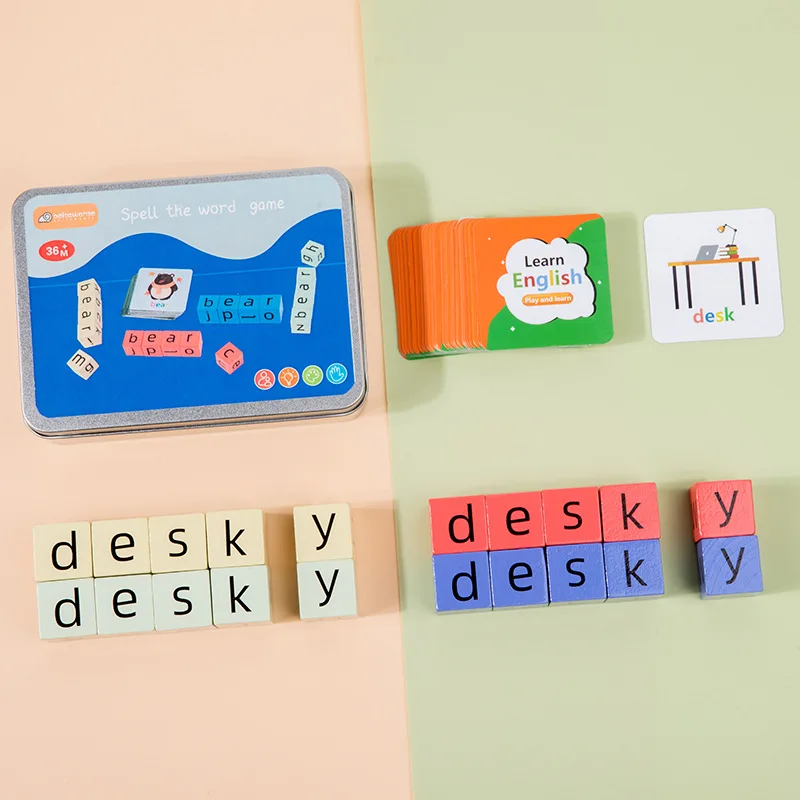 ของเล่นสะกดคำของเล่นการเรียนรู้ตัวอักษรสำหรับเด็กหญิงเด็กชายเดินทาง