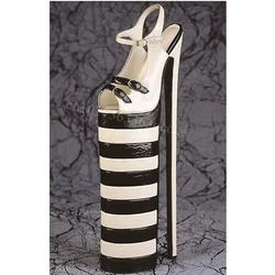 Mixed Color Extremely High Pumps Strappy Decor Patent Leather Shoes for Women Thin High Heels Shoes 2025 Zapatos Para Mujere