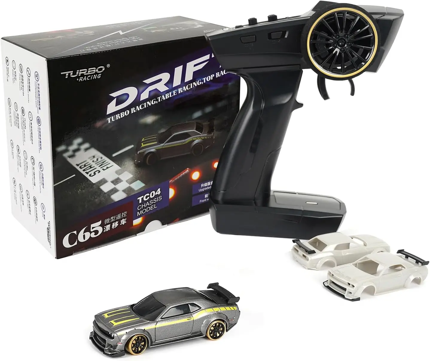 1:76 Scale RC Drift Car for Adults - Mini Table Racing Model with 2.4GHz Remote Control and Gyro Stabilization, Full Proportional Ready-to-Run Hobby Toy Gift