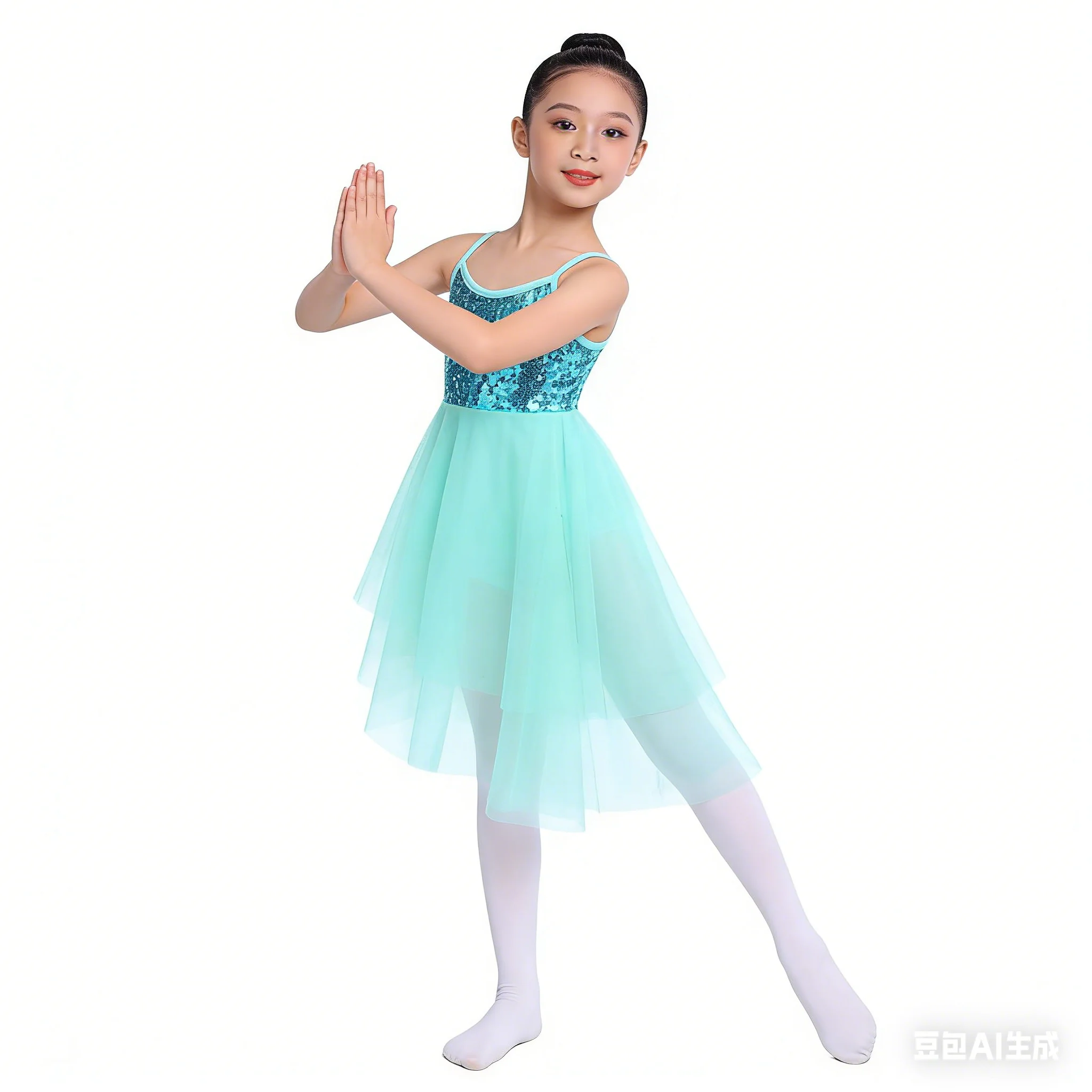 Kids Girls Ballerina Tutu Ballet Lyrical Dance Dress Gymnastics Leotard Sequins Fairy Tutu Ballet Jersey Dance Dress Costumes