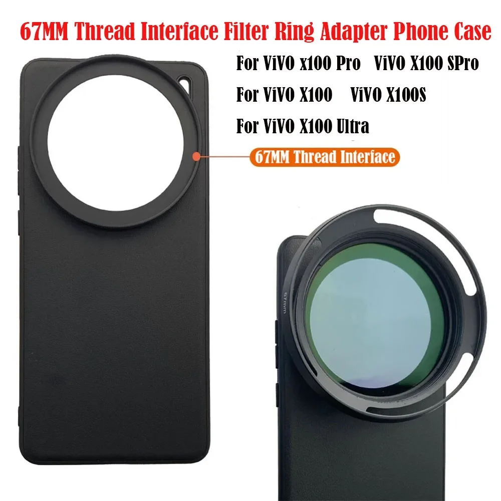 For Vivo X100 Ultra SPro Pro X100S 67MM Thread Interface Filter Ring Adapter Phone Case For Universal ZOMEI CPL VU Star Filter