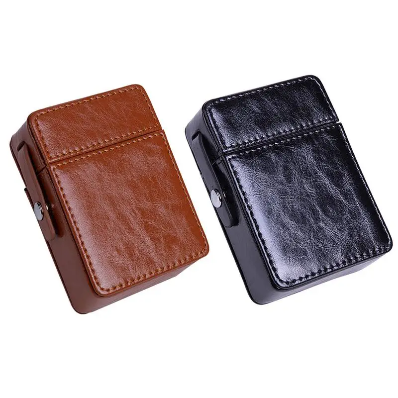 

PU Leather Cigarette Box Anti-Scratch Protective Storage Case Tobacco Pouch Lighter Holder For Cigarette Lighter Name Card