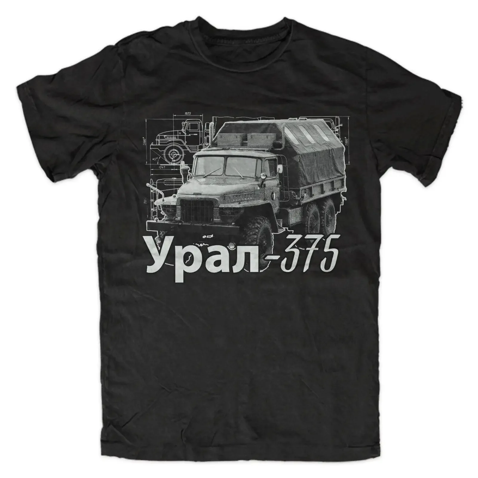 URAL 375 T Shirt NVA DDR LKW Motiv Offroad Trial vintage Washed Versatile Comfortable Top For Everyday Wear Casual