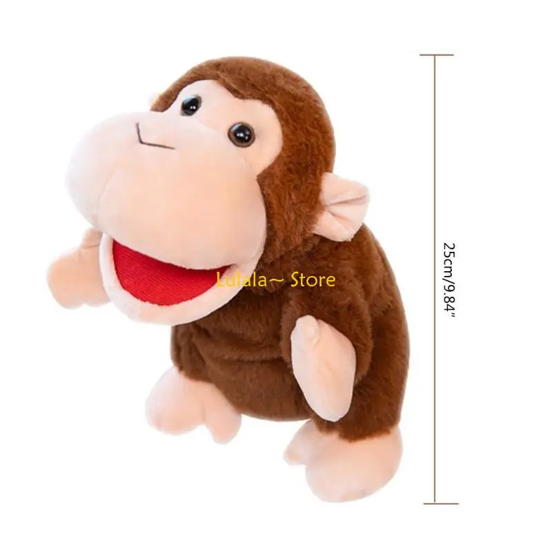 Y4QA Handpop Speelgoed Knuffel Pluche Jungle Dierenpop Handpop voor Kleuterschool Peuter Ouders Storytelling Props