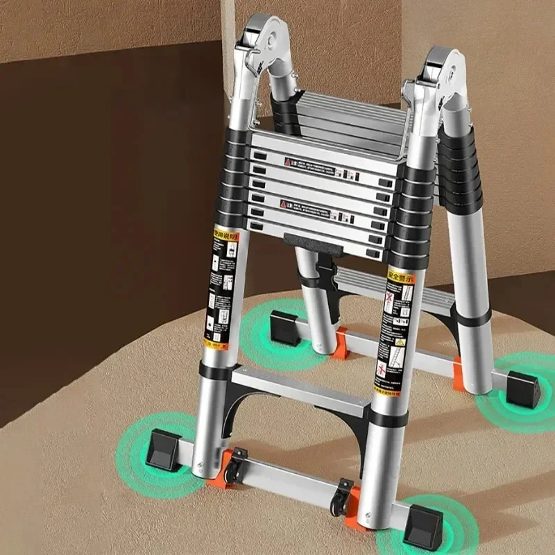 

Многофункциональная лестница, бытовая складная утолщенная телескопическая лестница из алюминиевого сплава, лестница в елочку, инженерная лестница T
