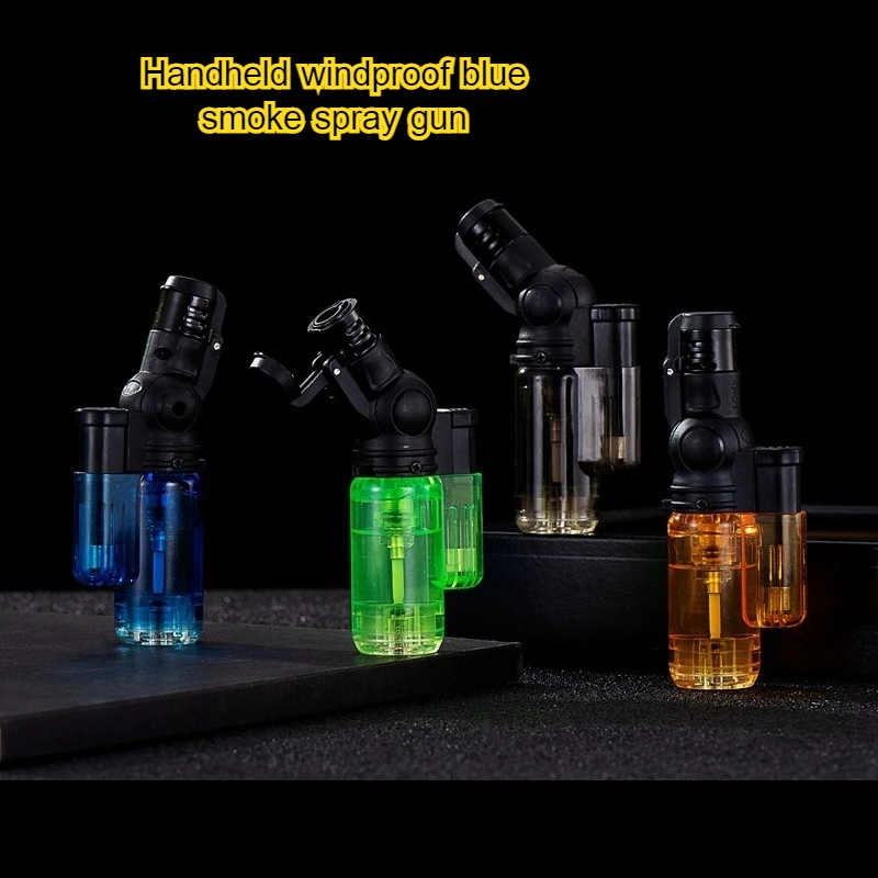 

New Handheld Windproof Blue Flame Small Spray Gun Butane Inflatable Lighter Manufacturer Direct Sales High Quality Men's Lighter