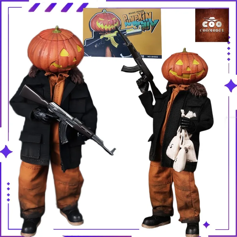COOMODEL Oryginalna Seria Magiczny Dom Dyniowy Ludzik Strachodawca 1/12 Ruchoma Lalka Ręcznie Robiony Model Zabawka Kolekcjonerska Dostępna od Ręki