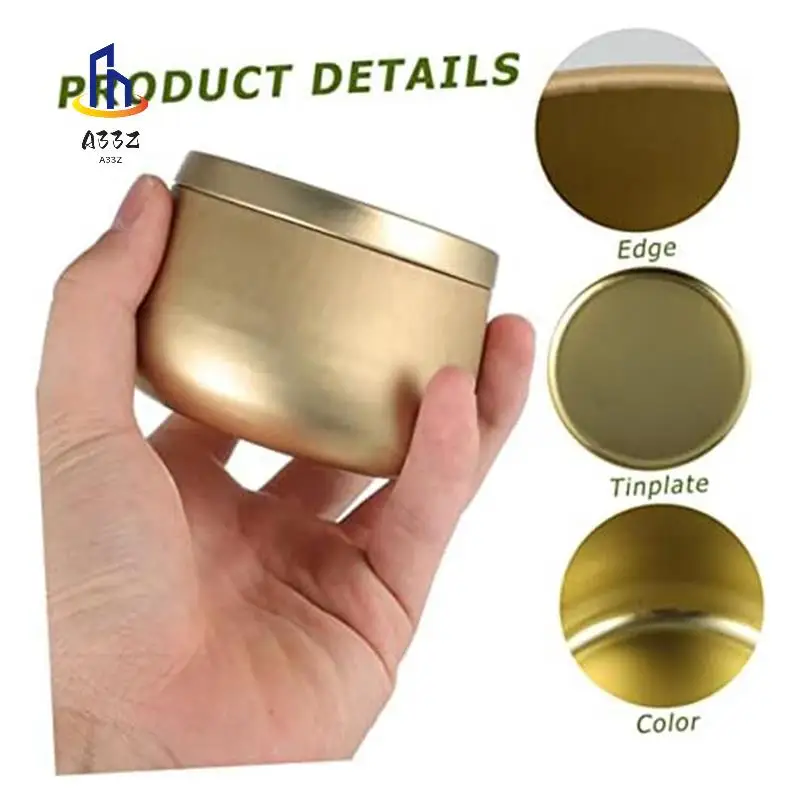 

A33Z-12Pcs Small Storage Box With Lid Candle Making Tins Sealed Cans Wedding Gift Tin Tinplate Jewelry Storage