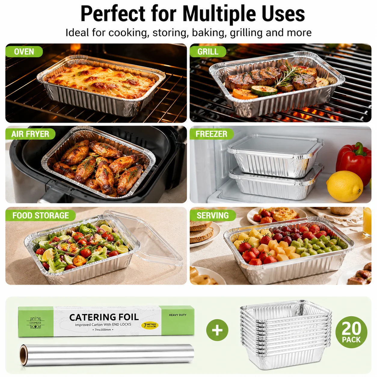 Set Kombinasi Aluminium Foil – - Meal Prep Wraps ulasan dan harga